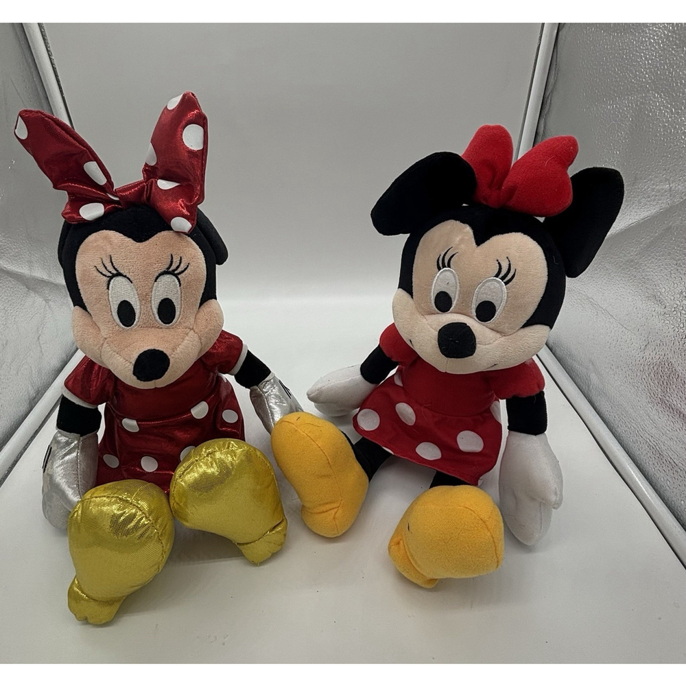•	Minnie Mouse Stuffed Animals Lot of 2‎ – Red Dress
